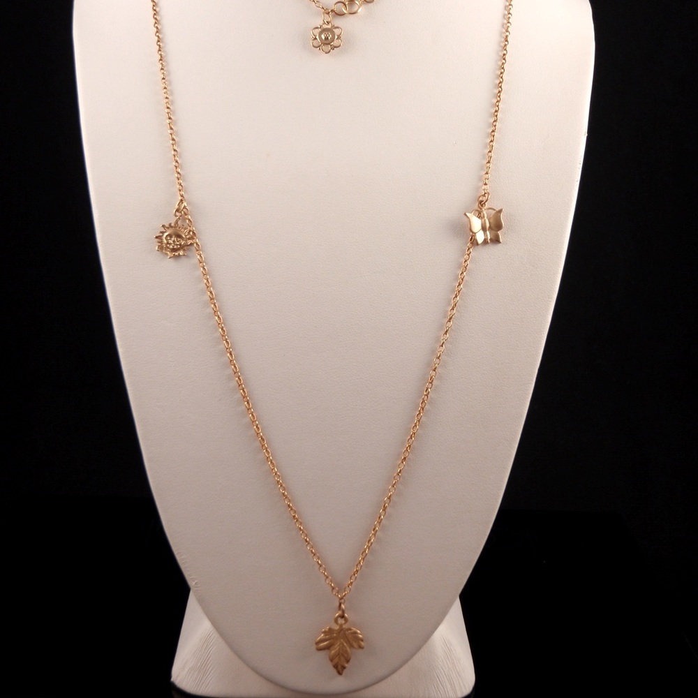 Gold filled charm necklace